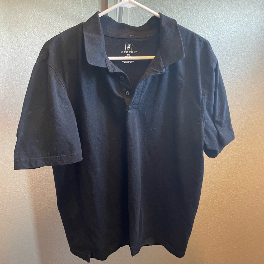 George Black Polo Shirt Classic Short Sleeve